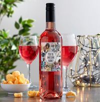 Tap to view Multi Photo & Text Personalised Rosé Wine