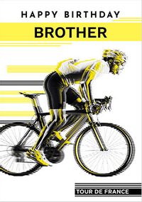 Tap to view Tour de France - Brother Personalised Birthday Card