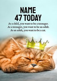 Tap to view Want to be a Cat Birthday Card