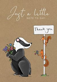 Tap to view Just a little Thank You Badger Card