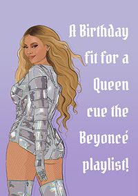 Tap to view Fit for a Queen Birthday Card