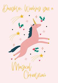 Tap to view Unicorn Daughter Magical Christmas Card