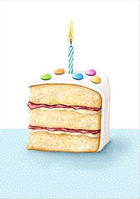 Tap to view Cake Slice Birthday Candle Card