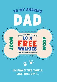 Tap to view Free Walkies Coupon Father's Day Card