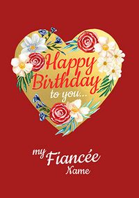 Tap to view Happy Birthday to My Fiancée Personalised Card