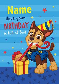 Tap to view Paw Patrol Birthday Full of Fun Personalised Card