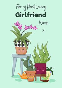 Tap to view Plant Loving Girlfriend Personalised Birthday Card