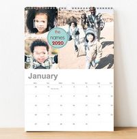 Tap to view Photo Collage & Circle Text Personalised Calendar