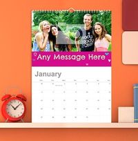 Tap to view Colourful Personalised Photo & Message Calendar
