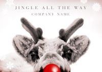 Tap to view Touch of Red - Corporate Reindeer Christmas Card