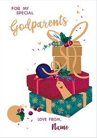 Tap to view Special Godparents Christmas Personalised Card