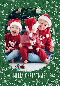 Tap to view Snowflakes Merry Christmas photo Card