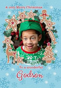 Tap to view Wonderful Godson at Christmas Photo Card