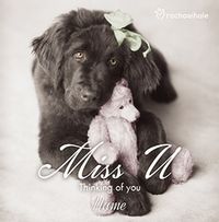 Tap to view Cute Dog personalised Missing You card