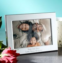 Tap to view Best Dad Ever Personalised Metal Photo Frame - Landscape