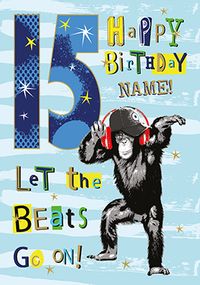Tap to view 15th Birthday Beats Personalised Card