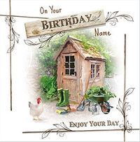 Tap to view Garden Shed Personalised Birthday Card