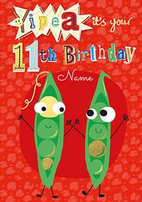 Tap to view Yipea 11th Birthday Personalised Card