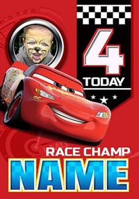 Tap to view Lightning McQueen Age 4 Birthday Card