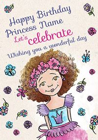 Tap to view Let's Celebrate Princess personalised Birthday Card