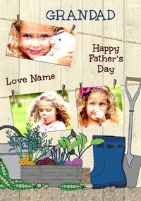 Tap to view Sow a Seed of Joy - Father's Day card 3 Photo Upload Grandad