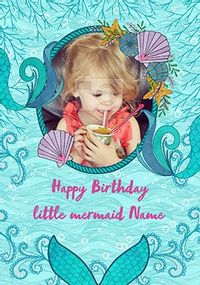 Tap to view Happy Birthday Little Mermaid Photo Card
