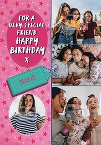 Tap to view Very Special Friend Multi Photo Birthday Card