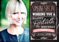 Tap to view Once Upon A Teatime - Birthday Card Female 40th Birthday Photo Upload