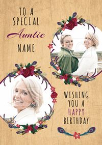 Tap to view Woodland Wonder - Birthday Card Photo Upload Special Auntie
