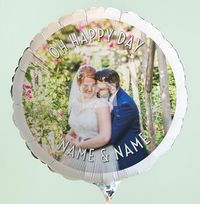 Tap to view Personalised Wedding Photo Balloon - White Text