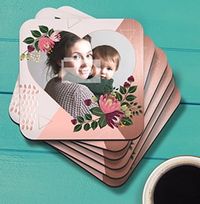 Tap to view Floral Heart Photo Coaster