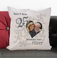Tap to view 25th Silver Wedding Anniversary Cushion