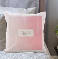 Tap to view Pink and Grey Personalised Initials Cushion