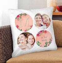 Tap to view M is for Mum Photo Collage Cushion