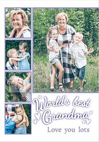 Tap to view World's Best Grandma Multi Photo Mother's Day Card