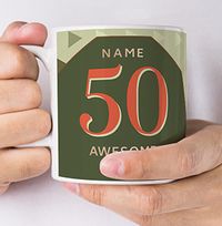 Tap to view 50 Awesome Years Photo Mug