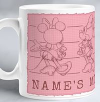 Tap to view Minnie Mouse Sketch Personalised Mug