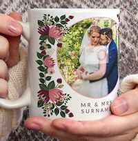 Tap to view Mr & Mrs Floral Wedding Photo Mug