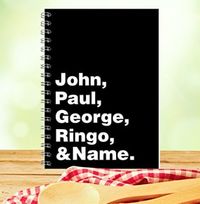 Tap to view The Beatles & Name Personalised Notebook
