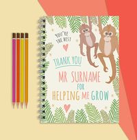 Tap to view Thank You Teacher Monkey Personalised Notebook