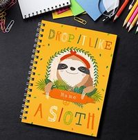 Tap to view Like A Sloth Personalised Notebook, Yellow