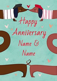 Tap to view Love you Sausage Anniversary personalised Card