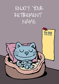 Tap to view Cattitude - Retirement Card Enjoy your Retirement