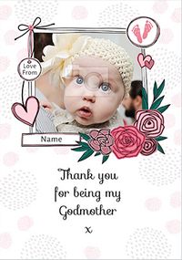 Tap to view Thank You for Being my Godmother Photo Card