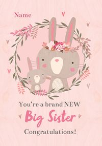 Tap to view Brand New Big Sister Bunny Card