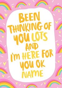 Tap to view Thinking Of You Lots Personalised Card