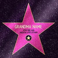 Tap to view Star Grandma Personalised Card