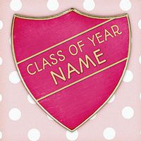 Tap to view Top of the Class Graduation Card - Pink Badge
