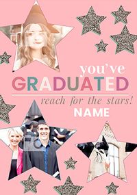 Tap to view To The Stars Multi Photo Upload Graduation Card