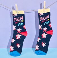 Tap to view Ladies Mum You're A Star Socks Size 4-8